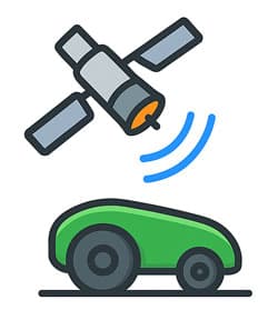 Rasenroboter Guru Installation von GPS RTK Rasenroboter ohne Kabel